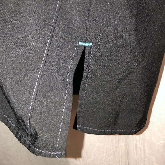 carhartt M Force Stretch Black Blue Scrub Top - Picture 7 of 15